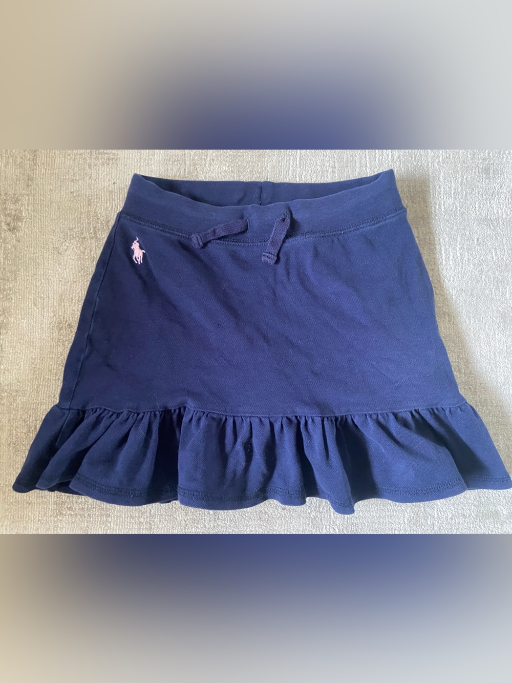 Polo Ralph Lauren Navy Ruffled Skort with Pink Pony
